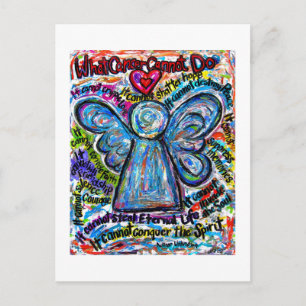 Was Krebs nicht tun kann Gedicht Angel Art Postkar Postkarte