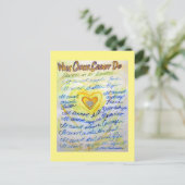 Was Krebs nicht tun kann Gedicht Angel Art Postkar Postkarte (Stehend Vorderseite)