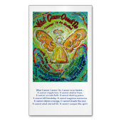 Was Krebs nicht tun kann Gedicht benutzerdefiniert Magnetische Visitenkarte (Vorderseite Vertikal)