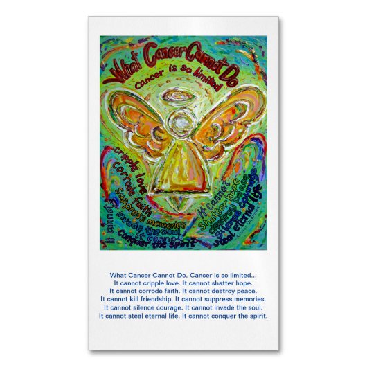 Was Krebs nicht tun kann Gedicht benutzerdefiniert Magnetische Visitenkarte (Vorderseite Vertikal)