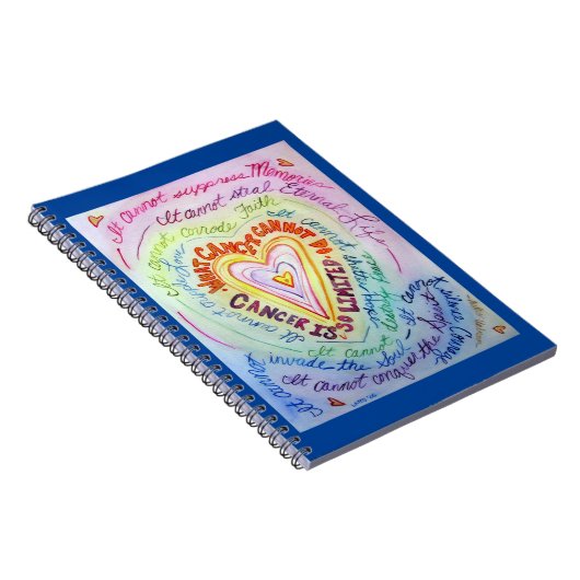 Was Krebs nicht tun kann Heart Art Journal Noteboo Notizblock (Rechte Seite)