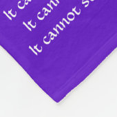 Was Krebs nicht tun kann Herz weich Fleece Blanket (Ecke)