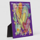 Was Krebs nicht tun kann Herzkunst Plaque Fotoplatte (Seite)