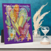 Was Krebs nicht tun kann Herzkunst Plaque Fotoplatte (Seite)