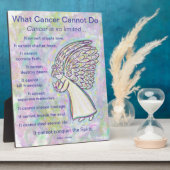 Was Krebs nicht tun kann Inspiration Gedicht Plaqu Fotoplatte (Seite)