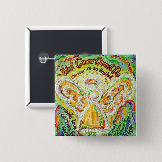 Was Krebs nicht tun kann Lapel Button oder Buttone (Vorne & Hinten)