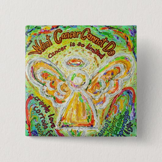 Was Krebs nicht tun kann Lapel Button oder Buttone (Vorderseite)