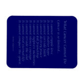 Was Krebs nicht tun kann Magnet (Blauer Text) (Horizontal)