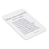 Was Krebs nicht tun kann Magnet (Navy Text) (Rechte Seite)