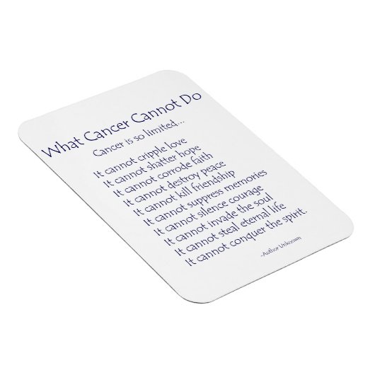 Was Krebs nicht tun kann Magnet (Navy Text) (Rechte Seite)