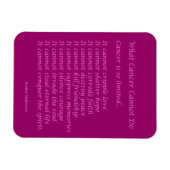 Was Krebs nicht tun kann Magnet (rosa Text) (Horizontal)