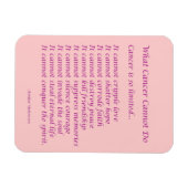 Was Krebs nicht tun kann Magnet (rosa Text) (Horizontal)
