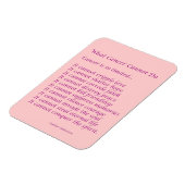 Was Krebs nicht tun kann Magnet (rosa Text) (Linke Seite)