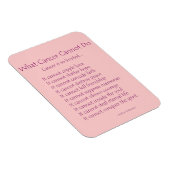 Was Krebs nicht tun kann Magnet (rosa Text) (Rechte Seite)
