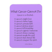 Was Krebs nicht tun kann Magnet (Schwarzer Text) (Vertikal)