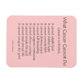 Was Krebs nicht tun kann Magnet (Schwarzer Text) (Horizontal)