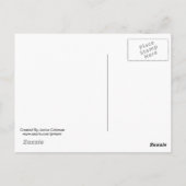 Was Krebs nicht tun kann PinkGeranium Blume Postka Postkarte (Rückseite)