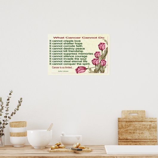 Was Krebs nicht tun kann Poster (Küche)