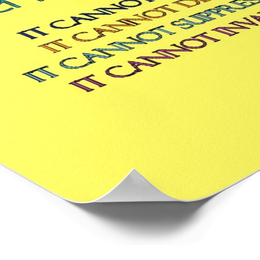 Was Krebs nicht tun kann Poster (Blauer und Goldte (Ecke)