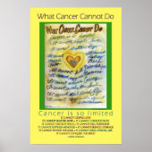 Was Krebs nicht tun kann Poster (Blauer und Goldte (Vorne)