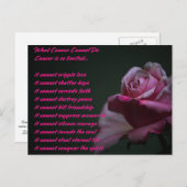 Was Krebs nicht tun kann Postkarte (Vorne/Hinten)