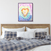 Was Krebs nicht tun kann Rainbow Heart Leinwand Ar (Insitu (Schlafzimmer))