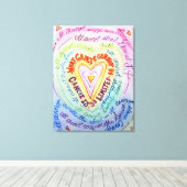 Was Krebs nicht tun kann Rainbow Heart Leinwand Ar (Insitu (Holzboden))