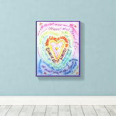 Was Krebs nicht tun kann Rainbow Heart Leinwand Ar (Insitu (Holzboden))