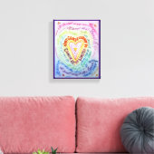 Was Krebs nicht tun kann Rainbow Heart Leinwand Ar (Insitu (Wohnzimmer))