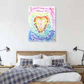Was Krebs nicht tun kann Regenbogenherzermalung Leinwanddruck (Insitu (Schlafzimmer))