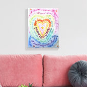 Was Krebs nicht tun kann Regenbogenherzermalung Leinwanddruck (Insitu (Wohnzimmer))