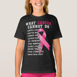 Was Krebs nicht tun kann rosa Ribbon Brustkrebs Aw T-Shirt