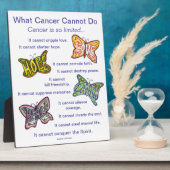 Was Krebs nicht tun kann Schmetterlinge Kunst Plaq Fotoplatte (Seite)