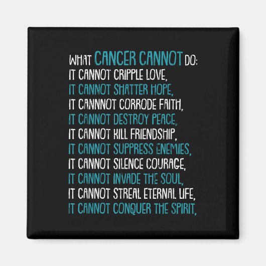 Was Krebs nicht tun kann Trigeminale Neuralgie Awa Magnet (Vorne)