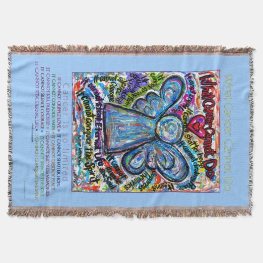 Was Krebs nicht tun kann, um Gedicht Art Throw Bla Decke (Vorderseite)