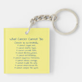 Was Krebs nicht tun kann, um herzerkrankenden Schl Schlüsselanhänger (Rückseite)