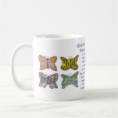 Was Krebs nicht tun kann, um Schmetterlingskaffee- Kaffeetasse (Links)