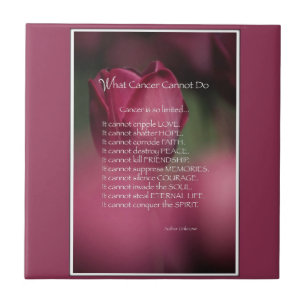 Was Krebs nicht tun kann, Unterstützung und Förder Fliese