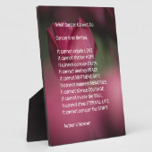 Was Krebs nicht tun kann, Unterstützung und Förder Fotoplatte (Seite)