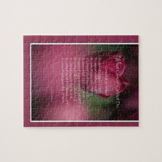 Was Krebs nicht tun kann, Unterstützung und Förder Puzzle (Horizontal)