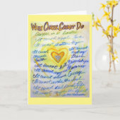 Was Krebs nicht tun kann, wenn er Karten für Kunst (Gelbe Blume)