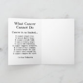 Was Krebs nicht tun kann, wenn er Karten für Kunst (Innenseite)