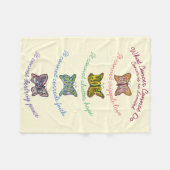 Was Krebs nicht tun kann Wings Chemo Custom Blanke Fleecedecke (Vorderseite (Horizontal))