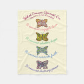 Was Krebs nicht tun kann Wings Chemo Custom Blanke Fleecedecke (Vorderseite)