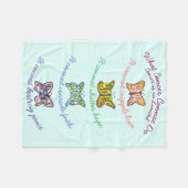 Was Krebs nicht tun kann Wings Chemo Custom Blanke Fleecedecke (Vorderseite (Horizontal))