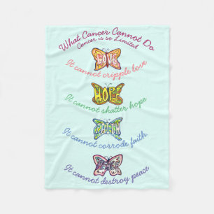 Was Krebs nicht tun kann Wings Chemo Custom Blanke Fleecedecke