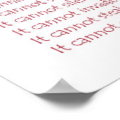 Was Krebs nicht tun Poster drucken kann (Ecke)