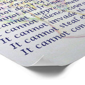 Was Krebs nicht tun Poster drucken kann (Ecke)