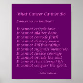 Was Krebs nicht tun Poster drucken kann (Vorne)