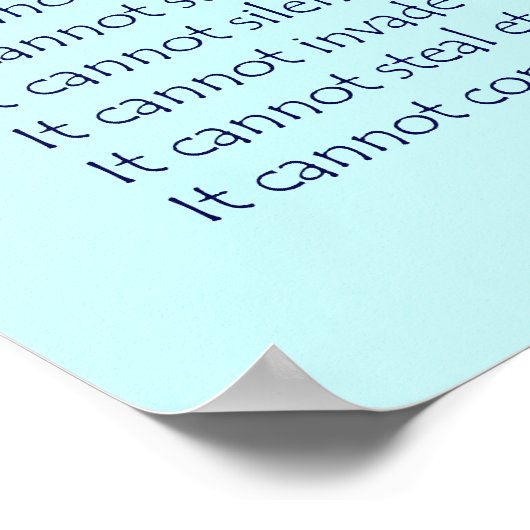 Was Krebs nicht tun Poster drucken kann (Ecke)